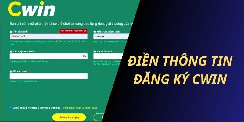 Cập nhật thông tin chính xác trong biểu mẫu mở account